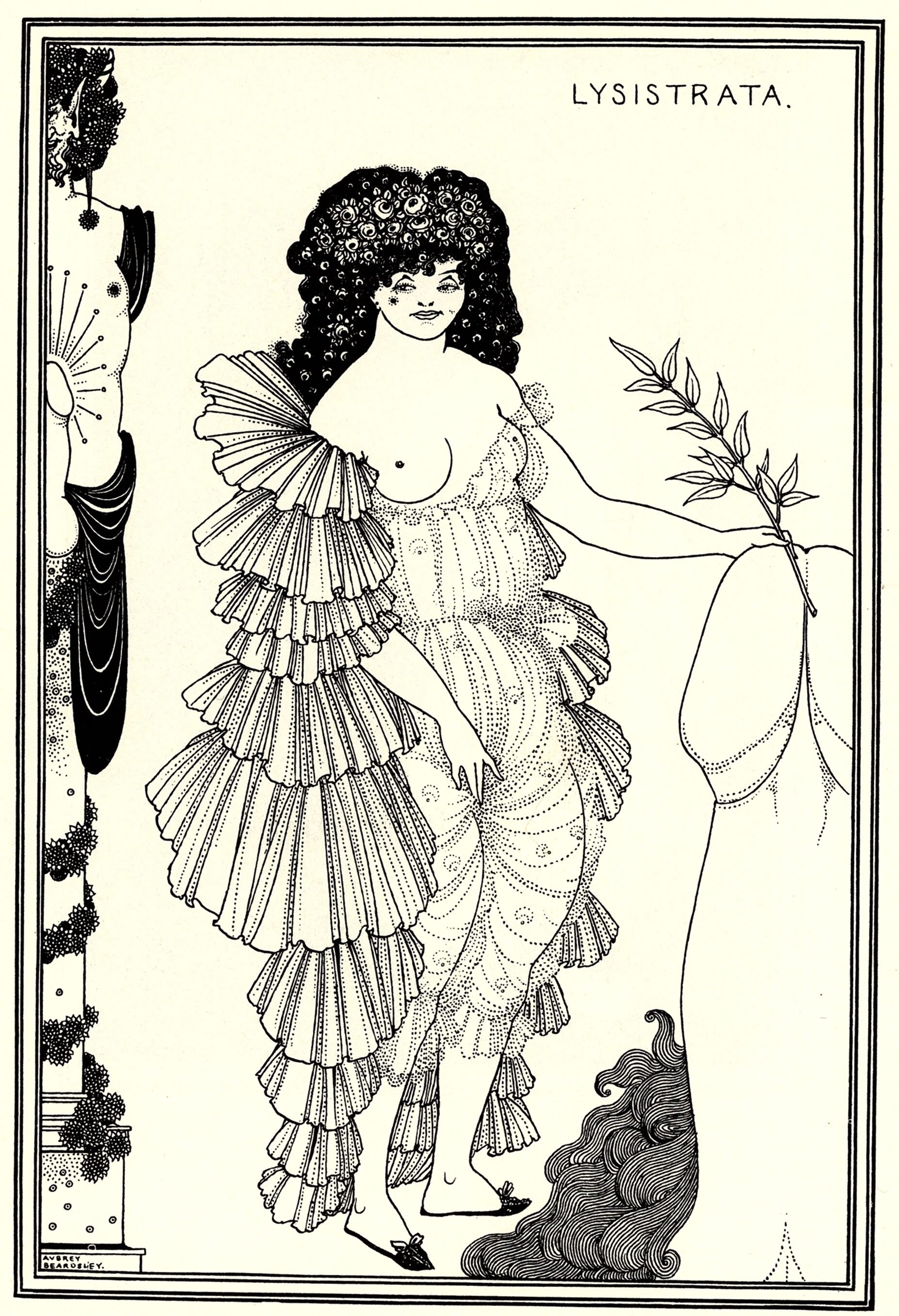Lysistrata Shielding Her Coynte Beardsley, Aubrey