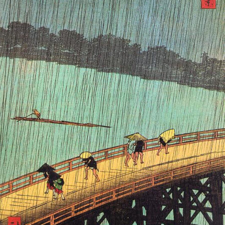 Sudden Shower over Shin-Ohashi Bridge and Atake Utagawa, Hiroshige