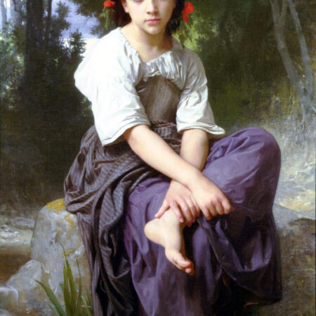 At The Edge of The Brook Bouguereau, William Adolphe