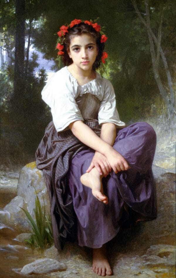 At The Edge of The Brook Bouguereau, William Adolphe
