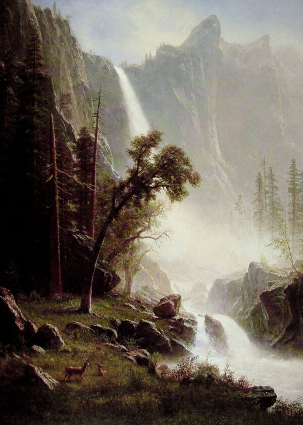 Bridal Veil Falls Yosemite Bierstadt, Albert