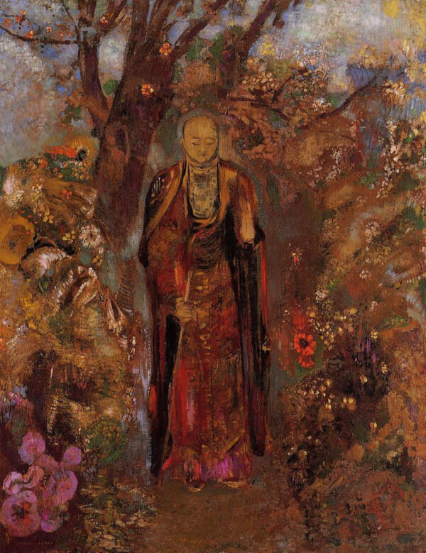 Buddha Walking Among The Flowers Redon, Odilon