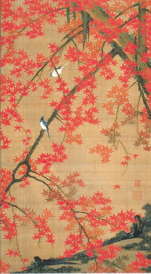 Maple Tree And Small Birds Ito, Jakuchu