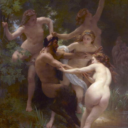 Nymphs And Satyr Bouguereau, William Adolphe