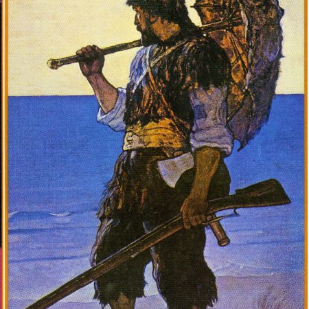 Robinson Crusoe Illustration Scaled Wyeth, N.C.
