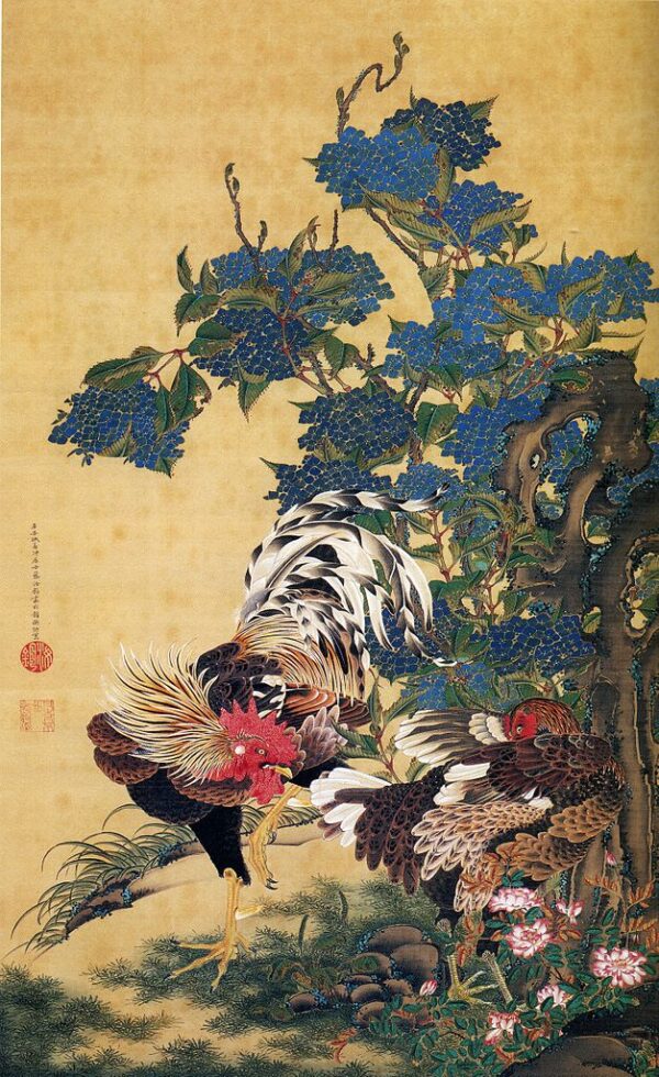 Rooster And Hen Ito, Jakuchu