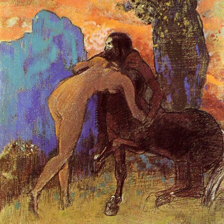 Struggle Between Woman And Centaur Redon, Odilon