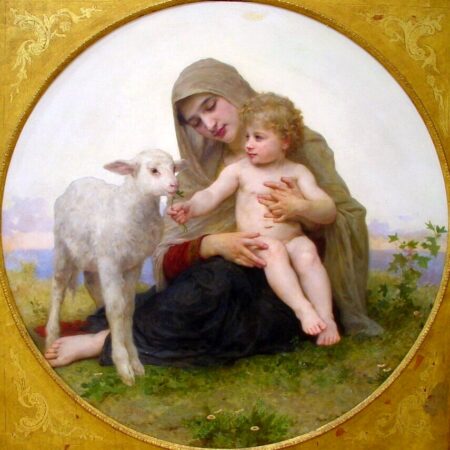 The virgin Lamb Bouguereau, William Adolphe
