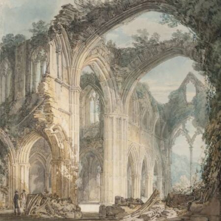The Chancel and Crossing of Tintern Abbey, Looking towards the East Window 1794 Turner, J.M.W.