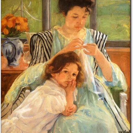 Young Mother Sewing 1900 Cassatt, Mary