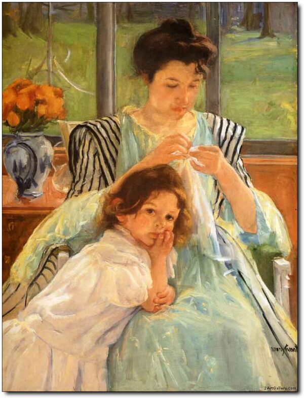 Young Mother Sewing 1900 Cassatt, Mary