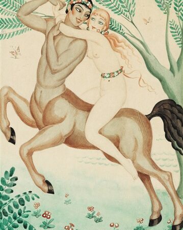 Young Woman Riding A Centaur Wegener, Greta