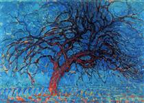 Avond Evening The Red Tree Mondrian, Piet